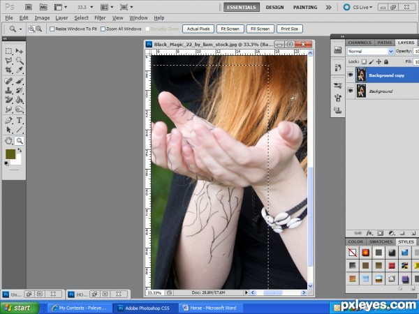 Creation of Whispering....: Step 5